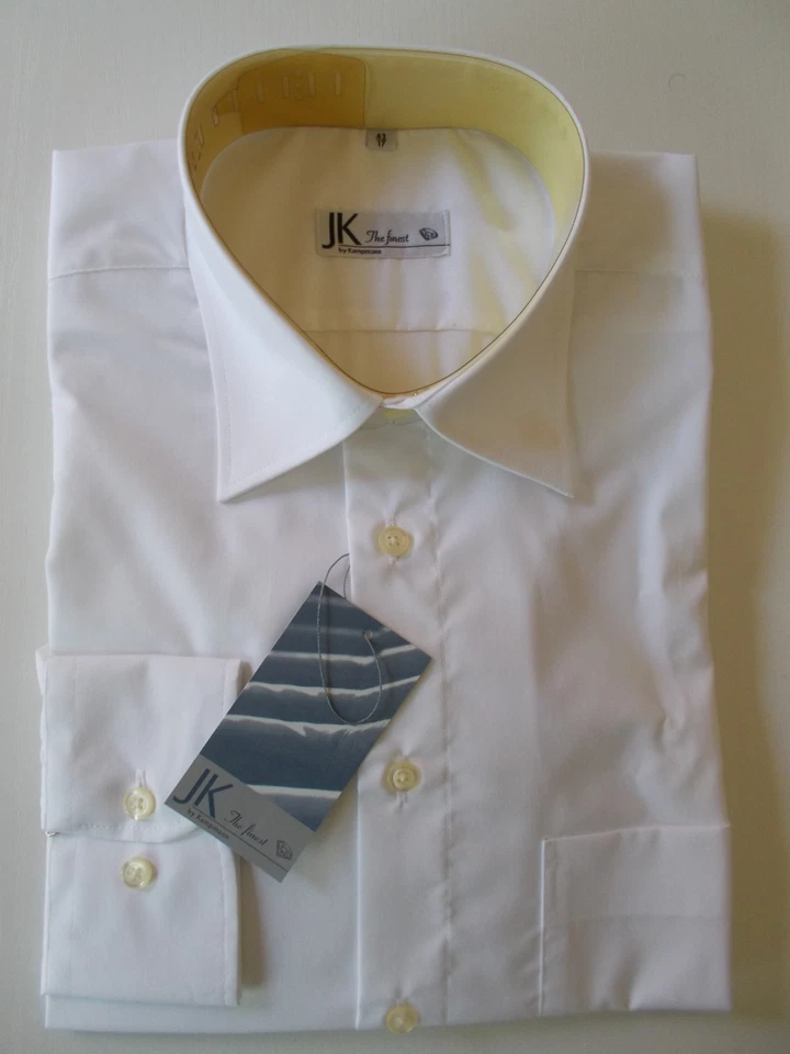 JK by Kampmann camicia uomo NoStiro Cotone The Finest bianco avorio,tg 17/43 €85 - Immagine 4 di 4