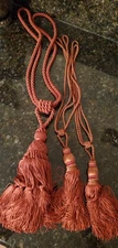 Rope Tassel Chestnut 3 Pieces