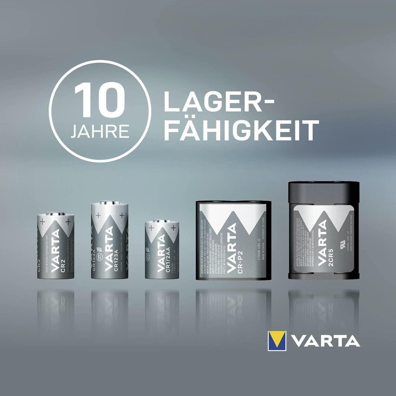 VARTA CR123A CR 17345 CR123 6205 Lithium 3V Photo Batterie 3 Volt NEU aus 2025