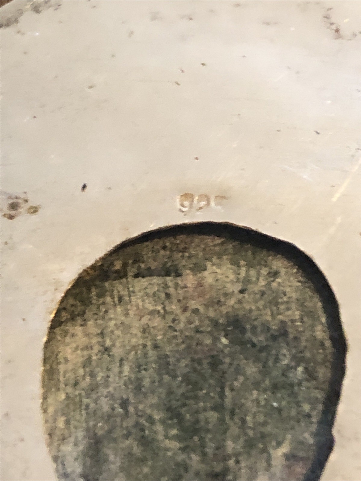 Deco Turquoise Pendant Triangular Shape Marked .9… - image 4