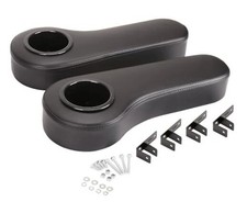 Golf Cart Rear Seat Arm Rests  No Drilling Required, Universal Arm Rest Black