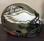 Brian Dawkins Signed Eagles Full Size Authentic Helmet Dual Inscribed - Beckett