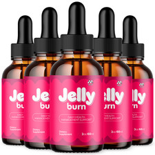  5 Pack Jelly Burn Advanced Drops for Fitness  Energy JellyBurn 150 Servings