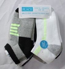 The Children's Place Kid's Ankle 6 Pack Socks BM7 Multicolor Size: 11Y-2Y NWT