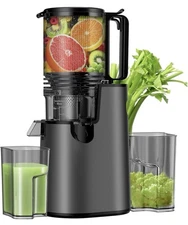 NEW Slow Masticating Cold Press Juicer 5.4" Wide Chute Fruit Vegetable Extractor