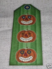 PRIMITIVE PUMPKIN HALLOWEEN LAMINATED BOOKMARK 