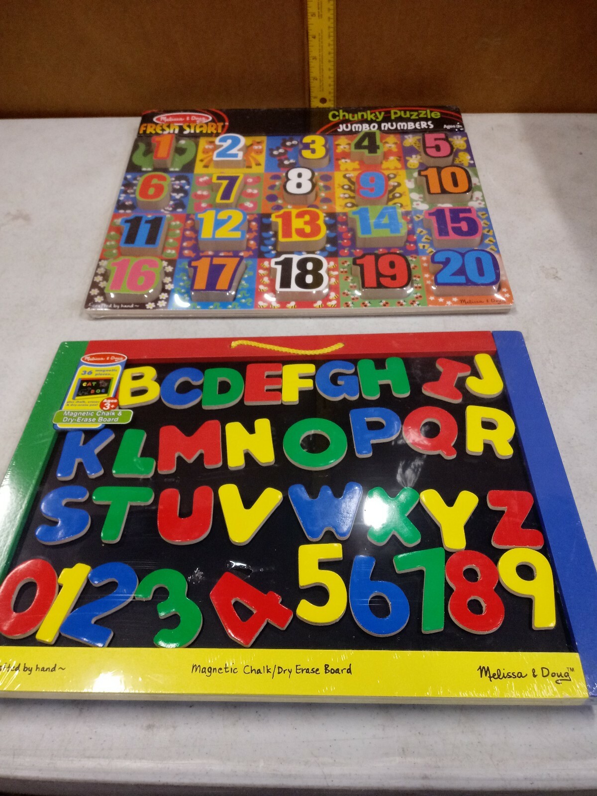 melissa and doug magnetic chalk and dry erase board