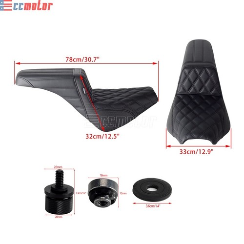 Asiento 2-UP para Harley Softail Street Bob FXBB FXBBS FXST FXDL FLSL FLHC 2018-2024 - Imagen 12 de 12