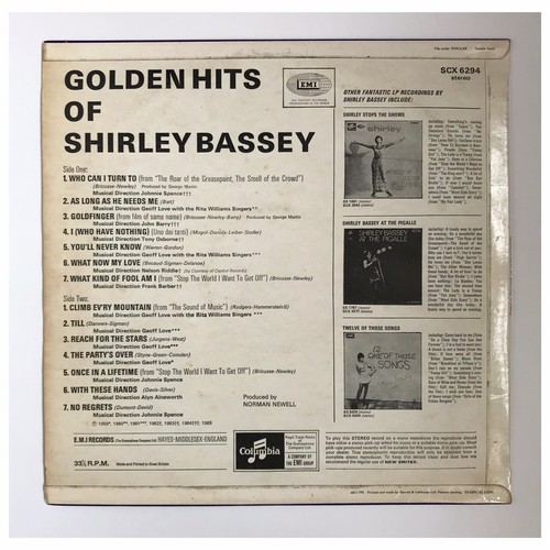 Shirley Bassey - Golden Hits Of Shirley Bassey 12” Vinyl LP, UK, SCX6294, VGC - Foto 3 di 10