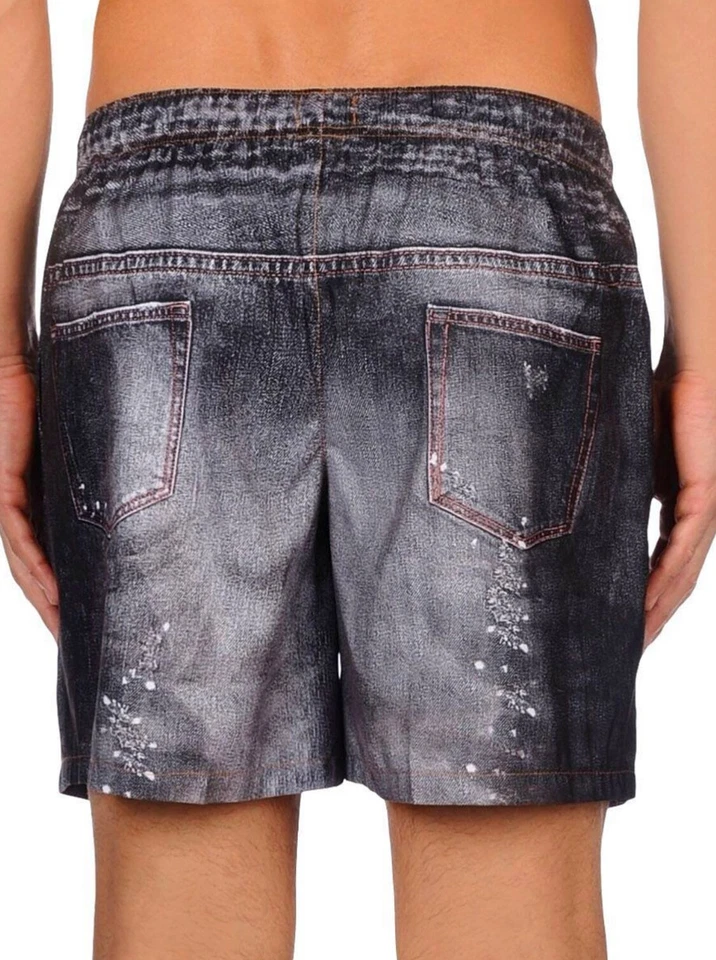 Pantalones Cortos Just Cavalli Gris Logo Para Hombre Ropa de Playa Atlético Boxer Natación Talla 2XL 54 NUEVO Foto 2 de 4