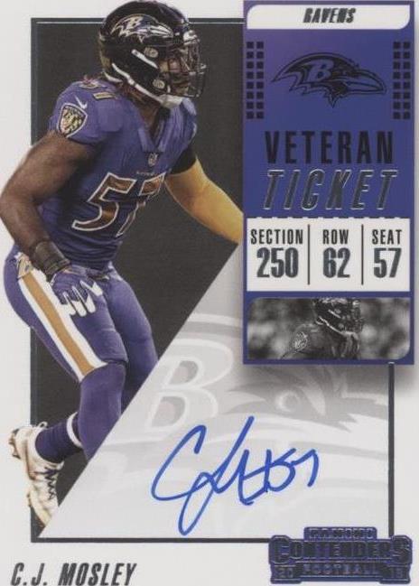 2018 Panini Contenders C.J. Mosley #VT-CJ - 1 of 2