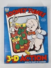 1980 Craft Master 21990 Looney Tunes 3D Acrylic Paint By Number