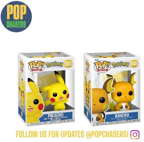 Funko POP! Games: Pokémon - Pikachu & Raichu Set #553-645