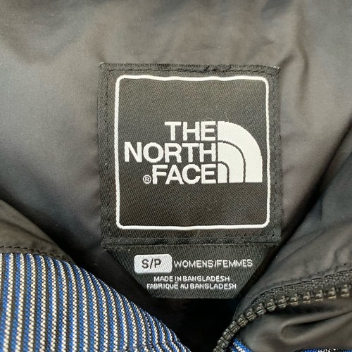 The North Face Vest Nuptse 700 Down Fill Womens Small Urban Navy Stripe - Picture 2 of 12