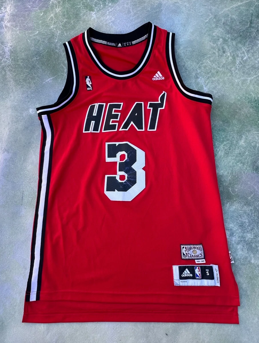 adidas, Shirts, Adidas Miami Heat Dwyane Wade Jersey Hardwood Classics  9951999