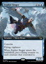 x1 Zephyr Singer - Extended Art R MTG March of the Machine M/NM, English