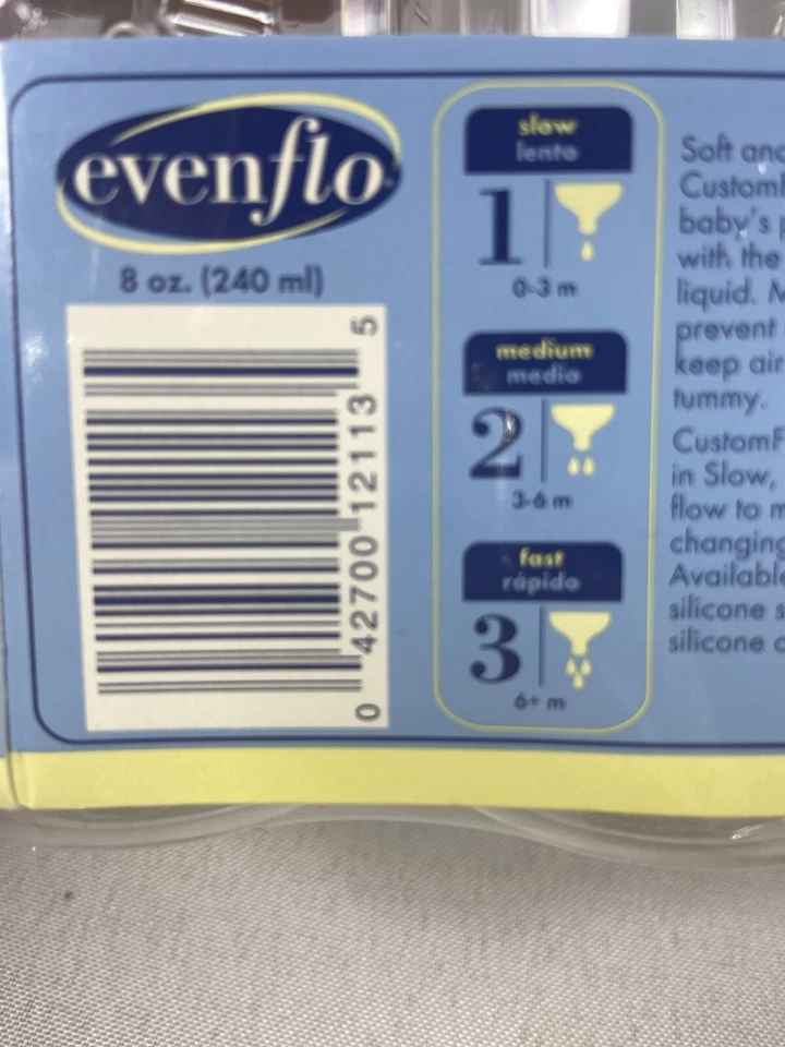 Juego de 3 pezones de silicona Evenflo Classic flujo lento Foto 4 de 4