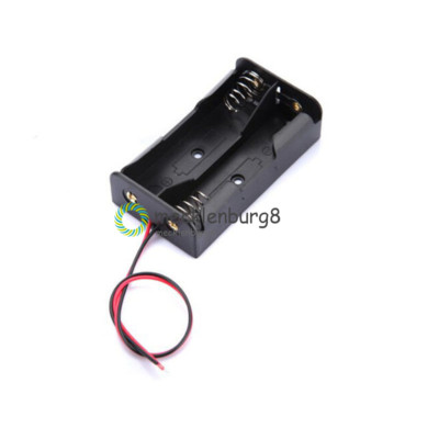 5Stks Plastic Battery Storage Case Box Holder For 2 X AA 2xAA 3V with wire leads