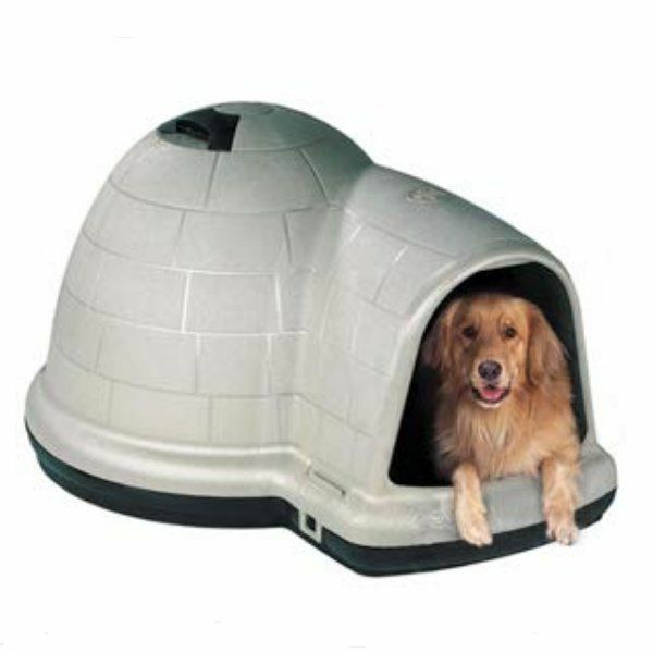 Outdoor Pet Dog Igloo Shelter Medium Microban House Raised Floor Shade