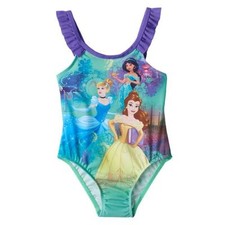 New Disney Princesses Bathing 1 pc Swimwear UPF 50 Swimsuit Toddler Girls 2T