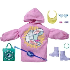 Mattel Barbie Doll Fashion - JURASSIC WORLD PACK #3 ( Love Dinosaurs Hoodie) !!
