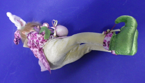 Cynthia Rowley Pascua Primavera Decoración Conejito Elfo Muñeca Estante Hada Sentada 16" Nuevo - Imagen 9 de 9