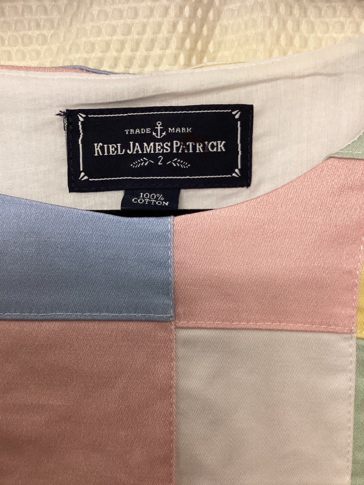 Kiel James Patrick Pastel Patchwork Shift Dress N… - image 3