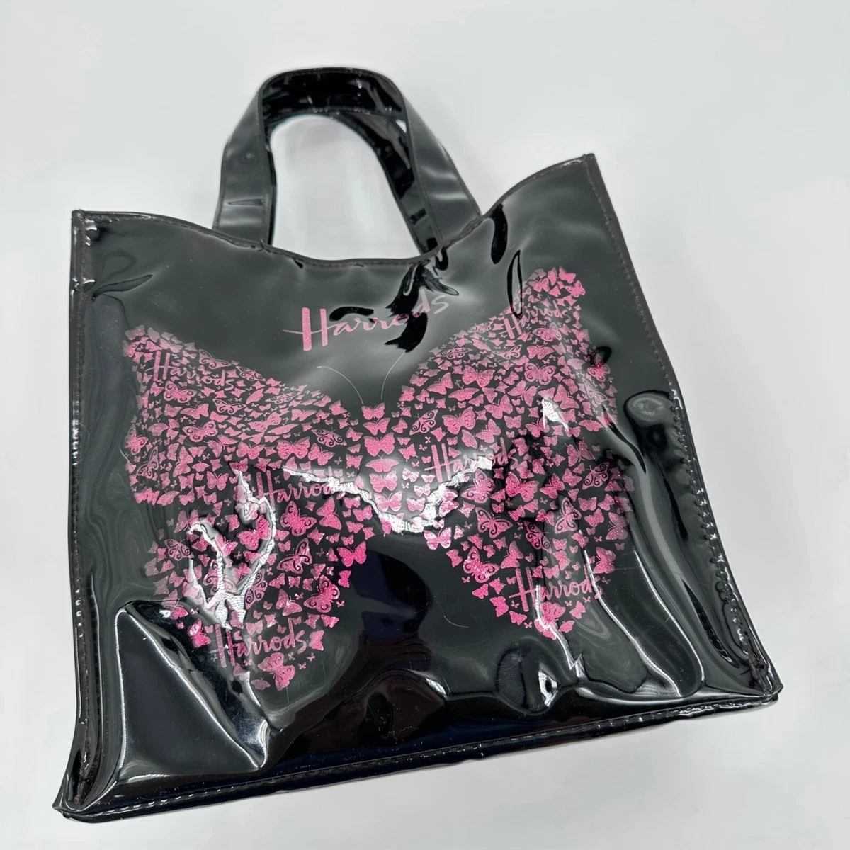 Harrods pink shop tote bag