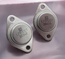( 2 PCS )  L7812CT SGS 12V 1.5A Linear Voltage Regulator   TO-3  --  NOS