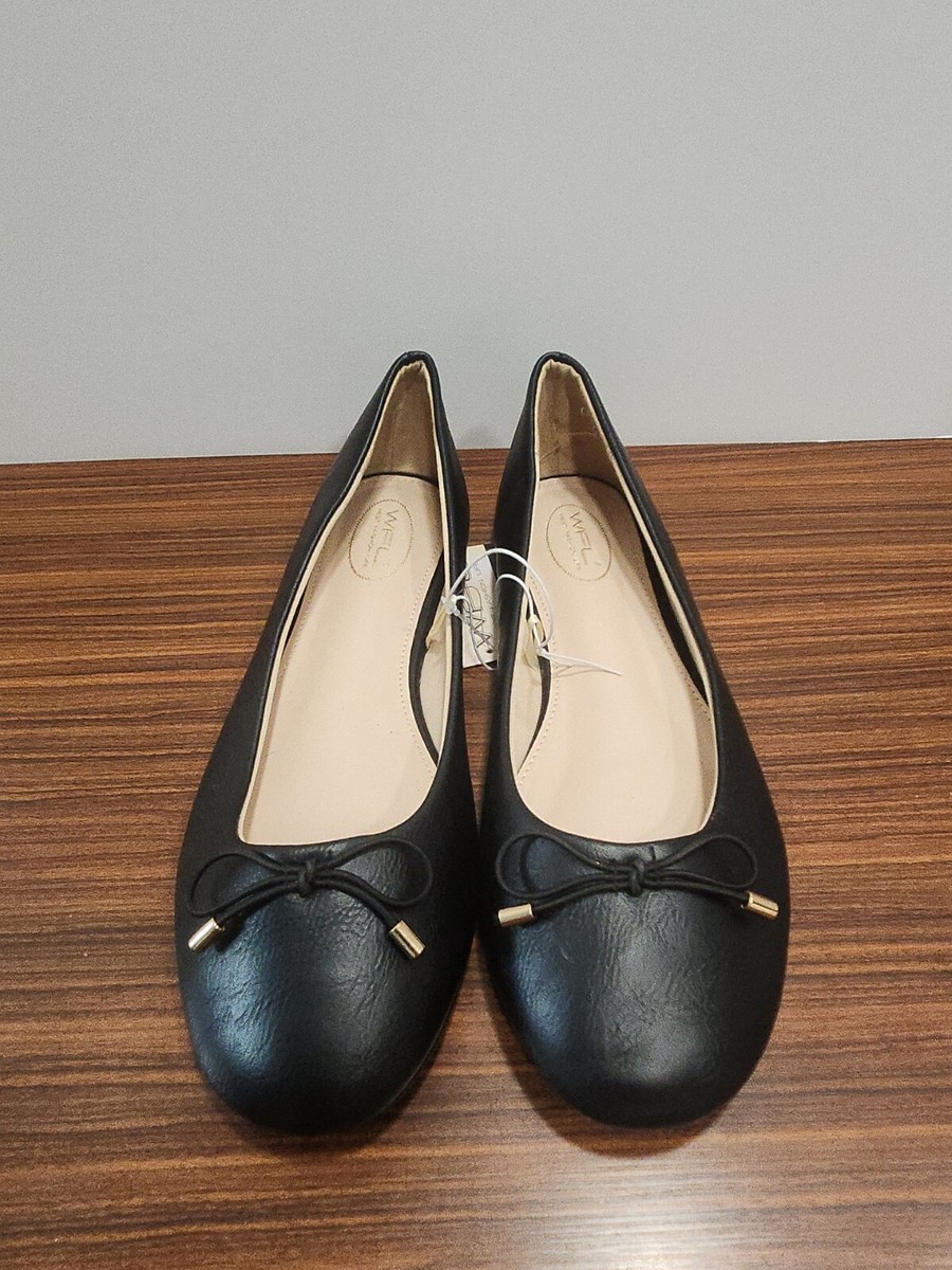 white christmas dresses Ladies Black Suede Slip On Moccasin Style Flats with Belt Design Shoes 7.5 B(M) US / Black main image 1