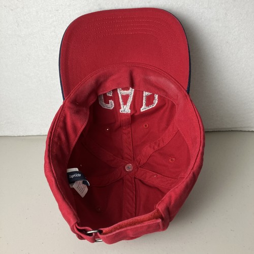Gap Kids Hat Cap Adjustable Strapback Youth L / XL Baseball Cotton Red - Picture 5 of 8