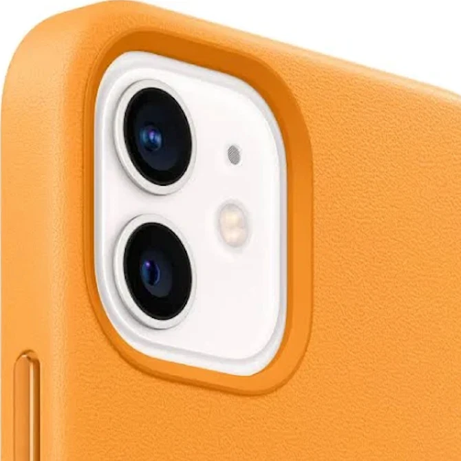 Funda de cuero genuina Apple OEM iPhone 12 Pro Max California Poppy con MagSafe Foto 4 de 4