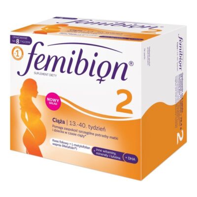 FEMIBION 2 Schwangerschaft 56 Tabletten + 56 Kapseln 8 Wochen Omega 3 Folsäure