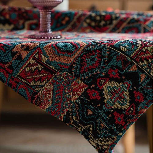 Bohemia Ethnic Print Rectangle Tablecloth Home Dinner Party Decor Dining Kitchen - Picture 5 of 13