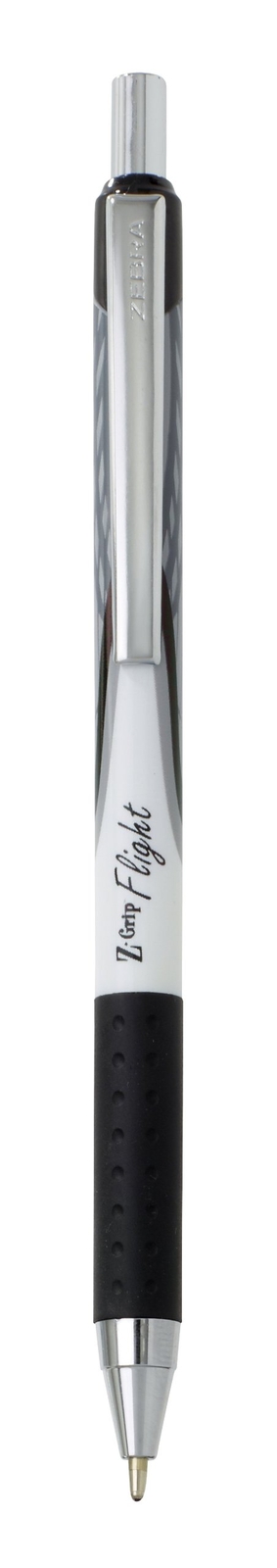 Zebra Pen Z-Grip Flight Retractable Ballpoint Pen, Medium Point, 1.0mm, Black In