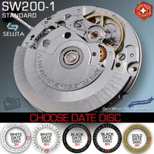 MOVEMENT AUTOMATIC SELLITA SW200-1, STANDARD (COMPATIBLE ETA 2824,) NEW