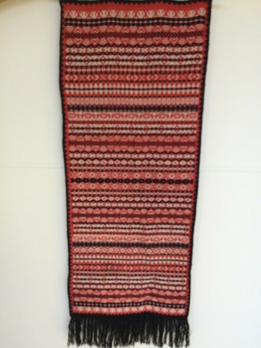 ⭐VTG Ungarischer Wandteppich Geometrisch Handgefertigte Kunst Wand 48x15,5" Unbenutzt - Bild 3 von 4