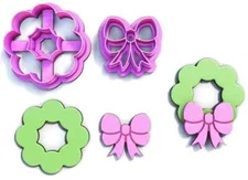 Wreath and Bow Polymer Clay Cutters