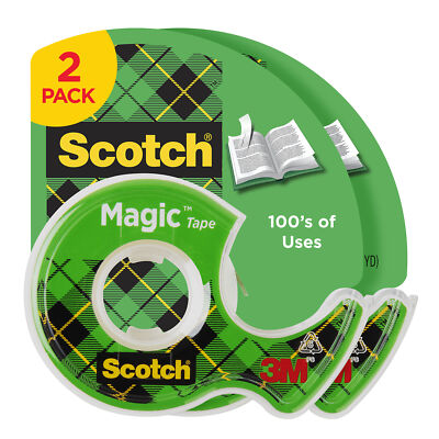 Scotch  Magic Tape 119SDM-2, 1/2 in x 750 in