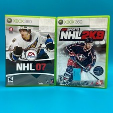 NHL 2K9 & NHL 07 (Microsoft Xbox 360, 2008) - Complete - CIB