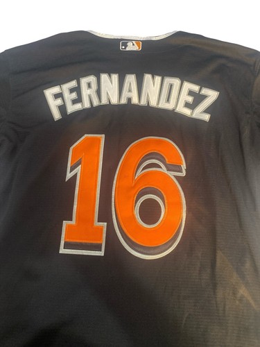 Camiseta deportiva usada Majestic MLB Miami Marlins #16 José Fernández Sititch talla S R5 - Imagen 7 de 8