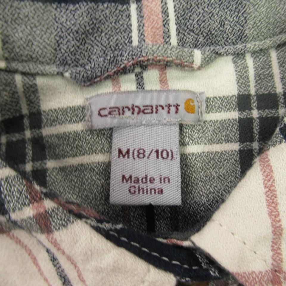 Carhartt Shirt Womens Medium 8/10 Long Sleeve Pockets Button Front Outdoors - Image 4 of 4
