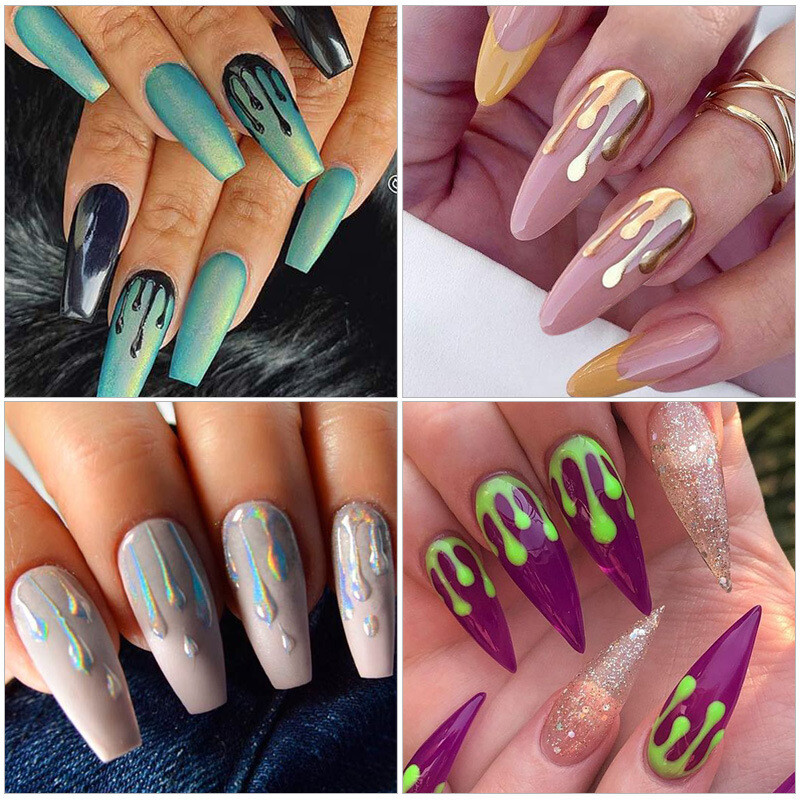 drip nail design