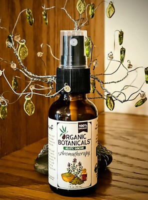 100% Organic Natural Aromatherapy Bathroom Spray, Patchouli Citrus, Glass 
