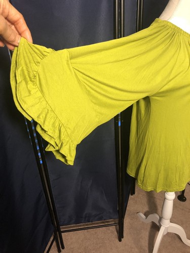 Top informal elástico de punto para mujer Adorn talla única se adapta a todos verde lima - Imagen 4 de 8