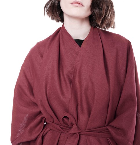 Long linen kimono duster cape Kimono style wrap dress Plus size kimono cardigan - Picture 37 of 46