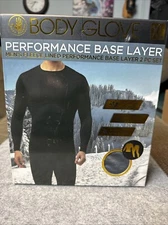 Body Glove Fleece Lined 2 PC Fleece Lined Insulated Warm Baselayer Sz XL Gray