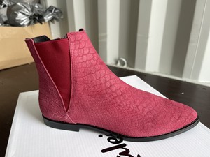 red pixie boots