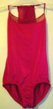 Premiere Collection Womens Pink Leotard Size Large