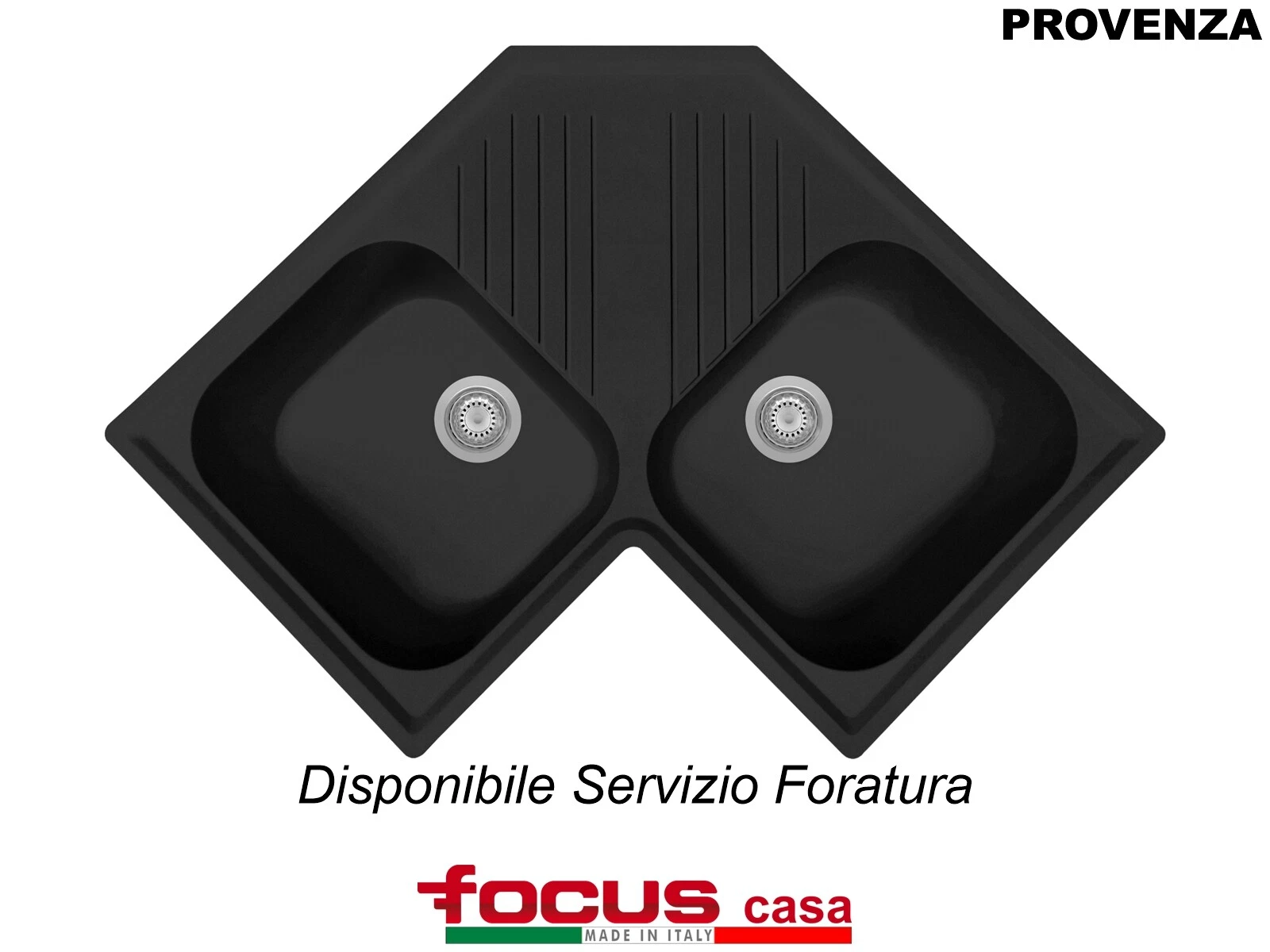 Lavello Provenza 83x83 2 Vasche Nelo Lava' - Tortora